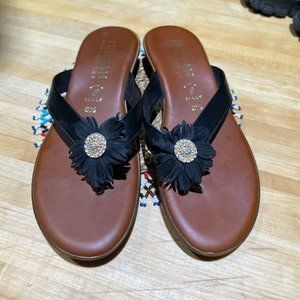 "Italian Shoemakers Shoes" Italian Shoemakers Flower Sandals